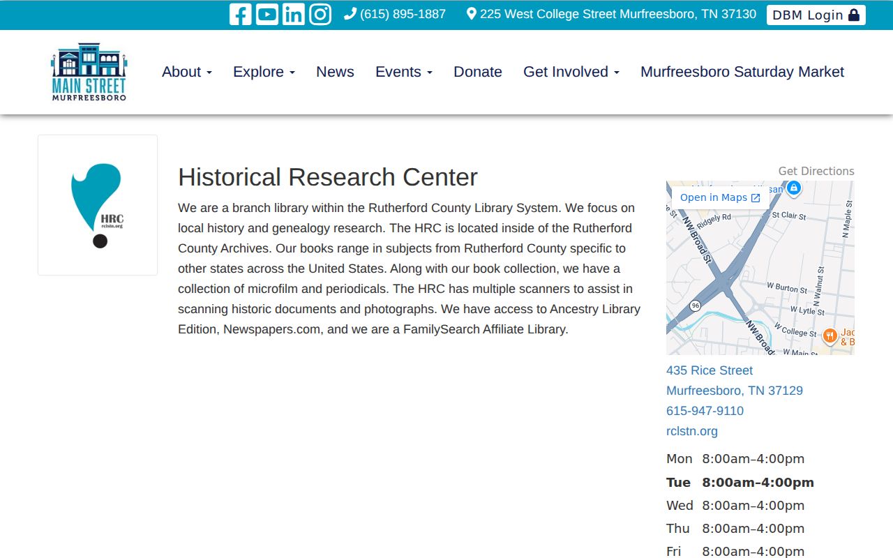 Smyrna city directory Historical Research Center local history collection