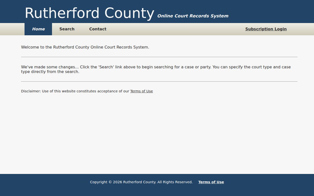 Smyrna residents directory Rutherford County court search screen